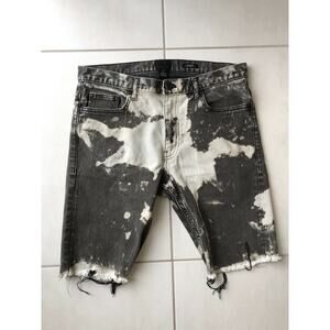 H&M Multicolor Acid Wash Skinny Fit Cut Off Jean Shorts